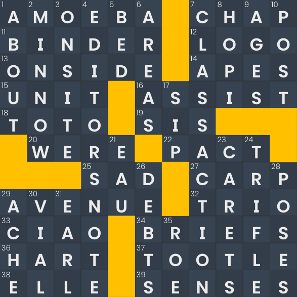 Completed crossword image